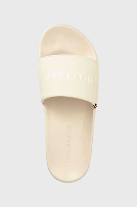Pantofle Tommy Hilfiger FEMININE SEASONAL béžová FW0FW07257