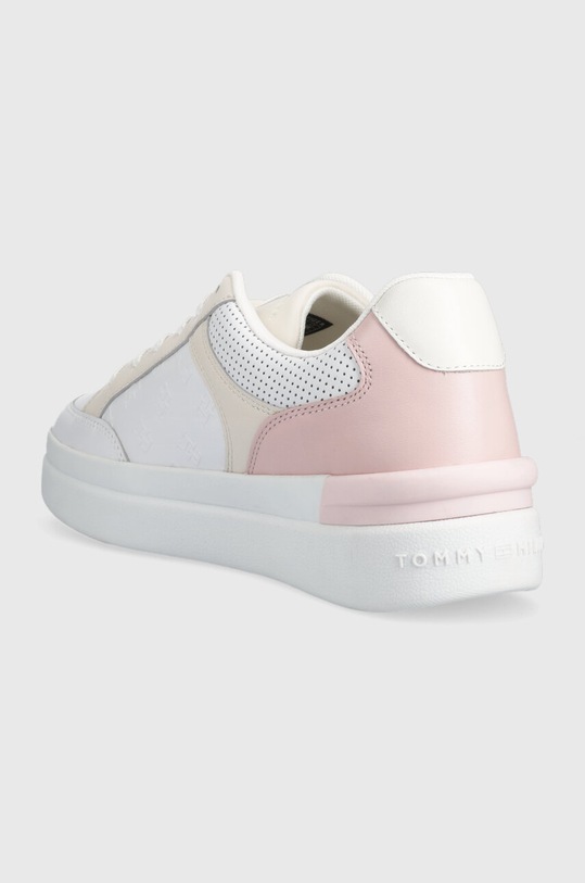 Cipők Tommy Hilfiger bőr sportcipő EMBOSSED COURT SNEAKER FW0FW07297 rózsaszín