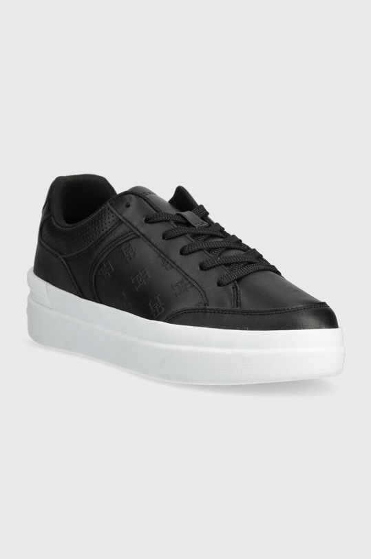Usnjene superge Tommy Hilfiger EMBOSSED COURT SNEAKER FW0FW07297 črna AW23