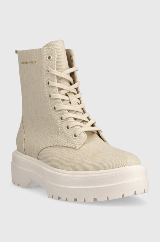 Черевики Tommy Hilfiger FEMININE ESSENTIAL CANVAS FW0FW07357 бежевий AW23