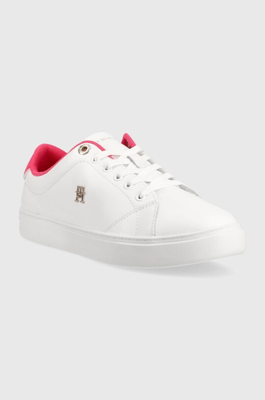 Tommy Hilfiger sneakersy skórzane ELEVATED ESSENTIAL COURT SNEAKER FW0FW07377 biały AW23