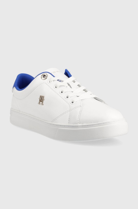 Kožené tenisky Tommy Hilfiger ELEVATED ESSENTIAL COURT SNEAKER FW0FW07377 biela AW23