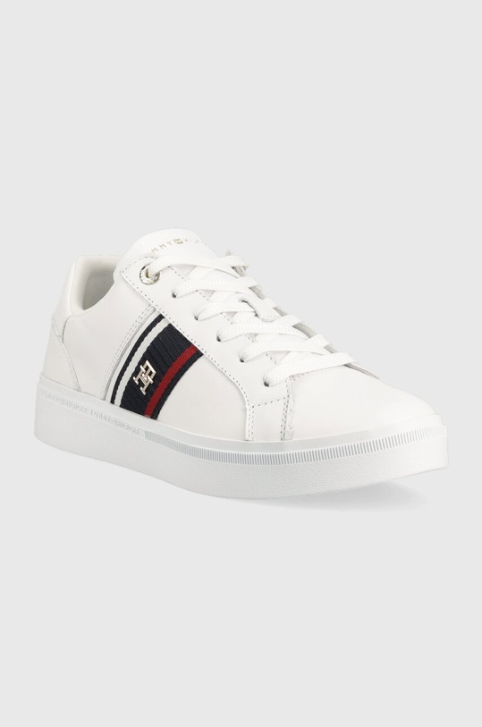Tommy Hilfiger sneakers in pelle CORP WEBBING SNEAKER FW0FW07379 bianco AW23