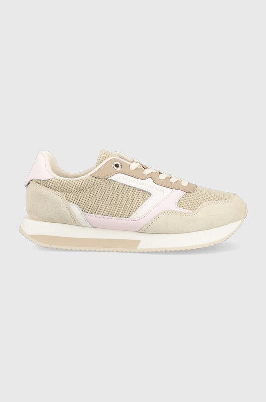 Tommy Hilfiger sneakersy ESSENTIAL MESH RUNNER tekstylny beżowy FW0FW07381