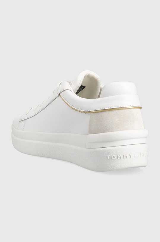 Obuwie Tommy Hilfiger sneakersy skórzane CORP WEBBING COURT FW0FW07387 biały