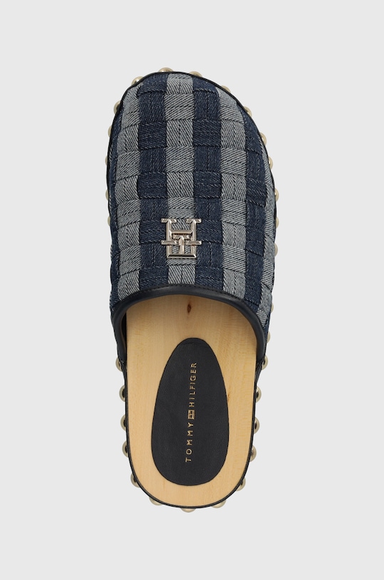 Tommy Hilfiger klapki TH DENIM CONTRAST CLOG granatowy FW0FW07410