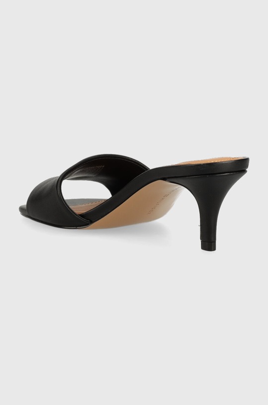 Cipők Tommy Hilfiger bőr papucs TH ELEVATED MID HEEL FW0FW07453 fekete
