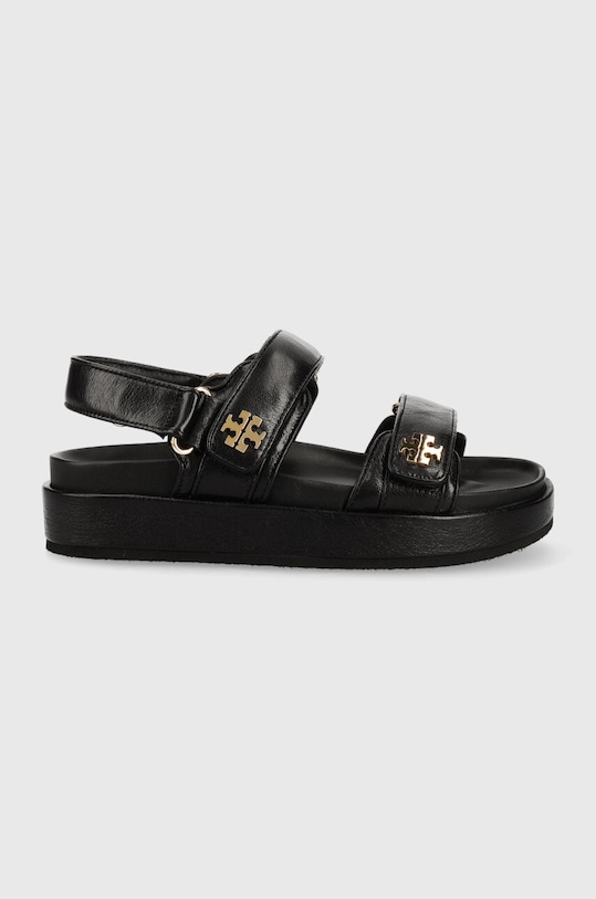 Tory Burch sandały skórzane Kira Sport płaski czarny 144328.001