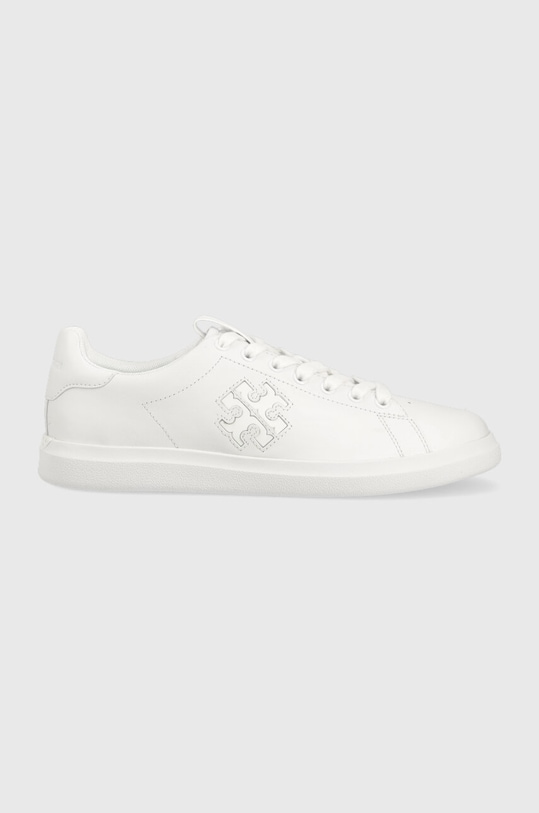 Tory Burch sneakersy skórzane Double T Howell Court płaska biały 149728.123