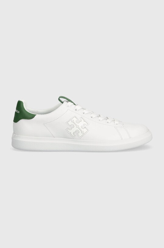 Δερμάτινα αθλητικά παπούτσια Tory Burch Double T Howell Court φλατ λευκό 149728.300