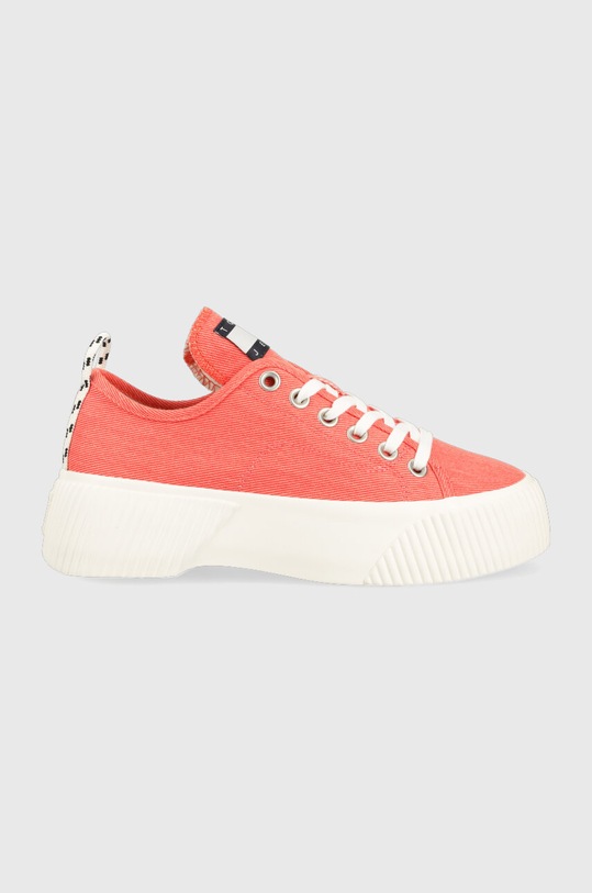 Tommy Jeans tenisówki TJW VULC PLAT. LC DENIM Planet friendly pomarańczowy EN0EN02202