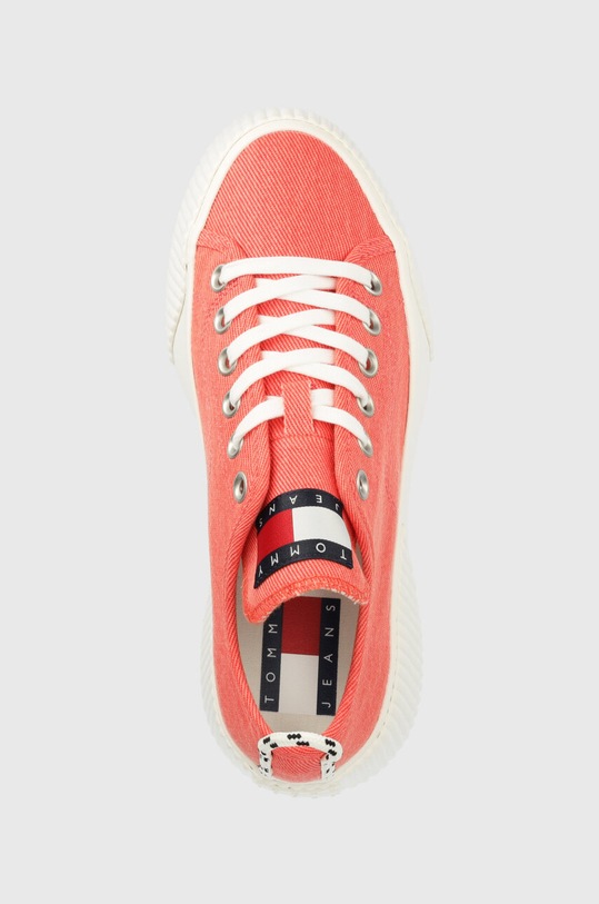 Tommy Jeans tenisówki TJW VULC PLAT. LC DENIM pomarańczowy EN0EN02202