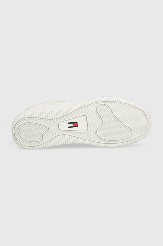 Tommy Jeans sneakersy skórzane TJW RETRO BASKET GLOSSY EN0EN02206 biały