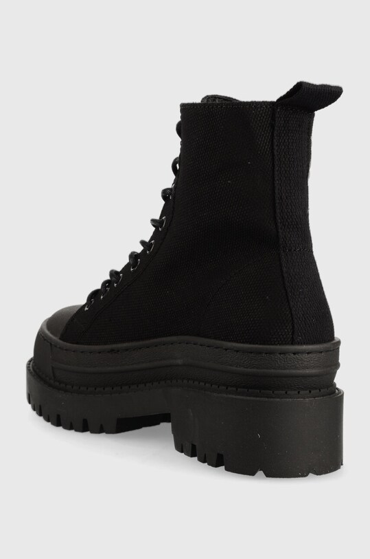 Încălțăminte Tommy Jeans botine TJW FOXING CANVAS BOOT EN0EN02216 negru