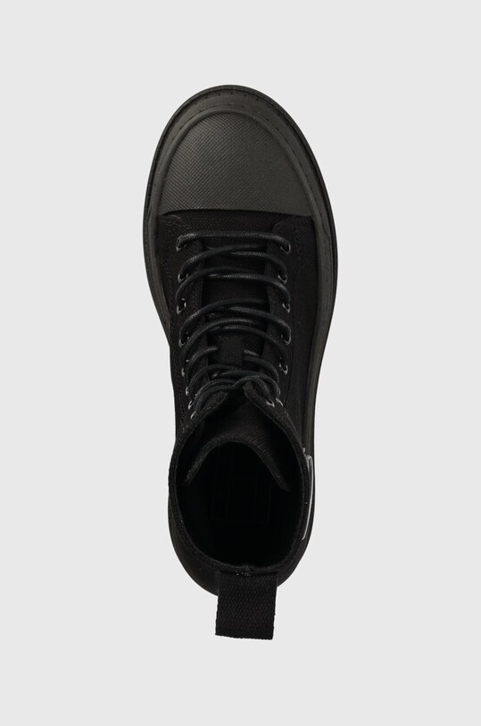 Tommy Jeans botine TJW FOXING CANVAS BOOT negru EN0EN02216