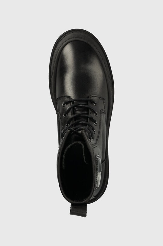 Шкіряні черевики Tommy Jeans TJW FOXING LACE UP чорний EN0EN02217