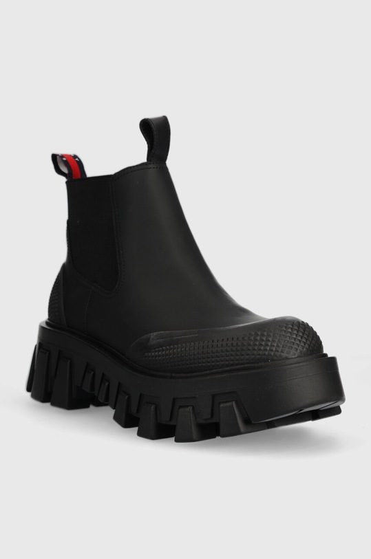 Tommy Jeans botki TJW RUBBER RAIN BOOT EN0EN02234 czarny AW23