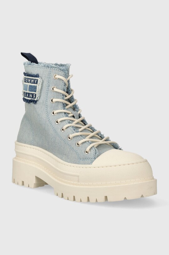 Tommy Jeans tenisi TJW FOXING DENIM BOOT EN0EN02348 albastru AW23