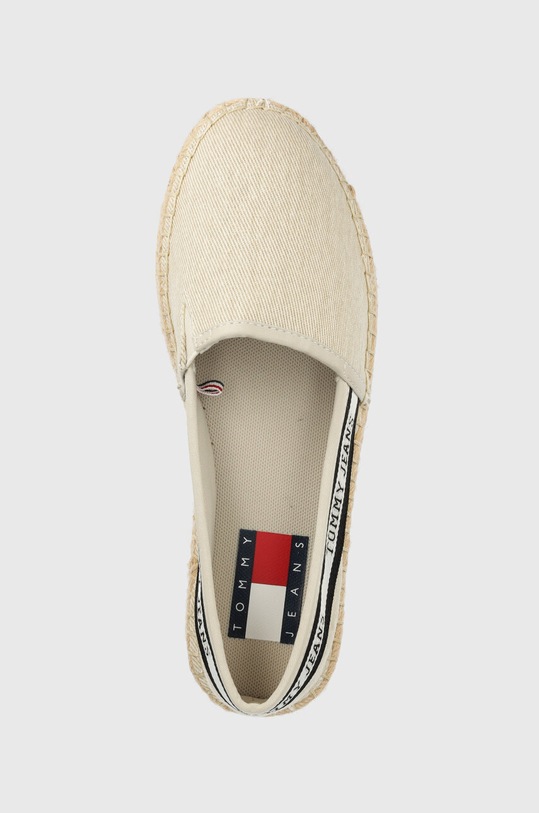 Εσπαντρίγιες Tommy Jeans TJW FLATFORM WEBBING μπεζ EN0EN02362