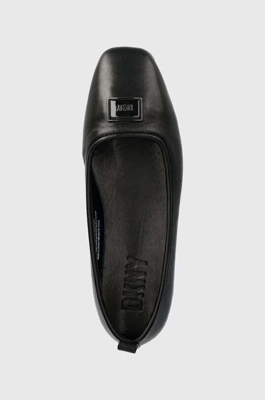 Dkny baleriny skórzane K3300818 czarny K3300818.BLK