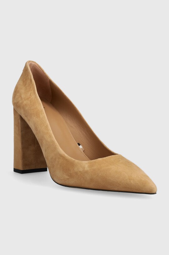 Шкіряні туфлі BOSS Janet Chunky 50498828.260 бежевий AW23