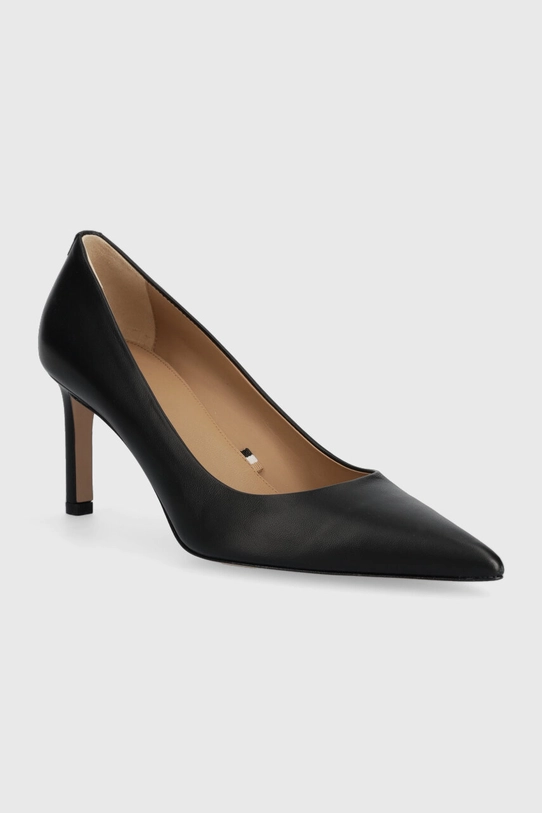 BOSS szpilki skórzane Janet Pump 70-N_N 50498836.001 czarny AW23