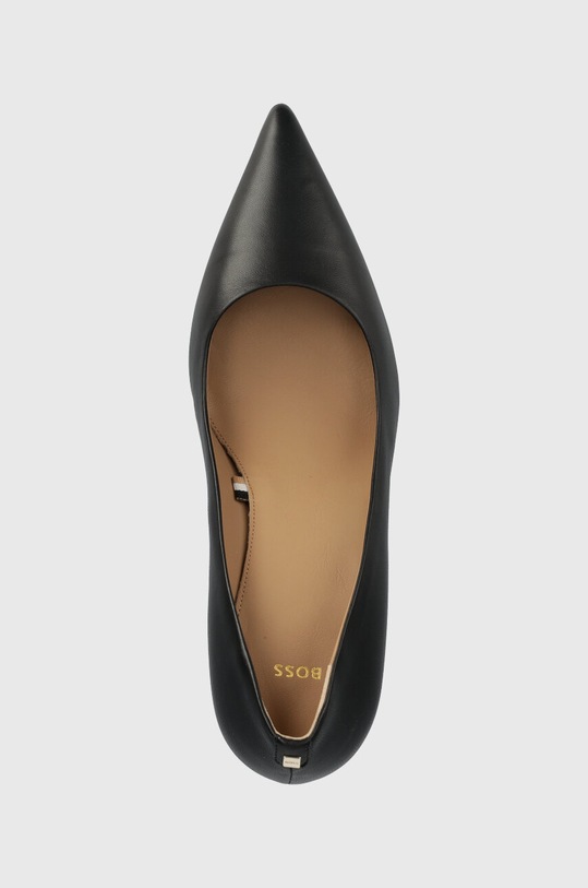 BOSS szpilki skórzane Janet Pump 70-N_N czarny 50498836.001