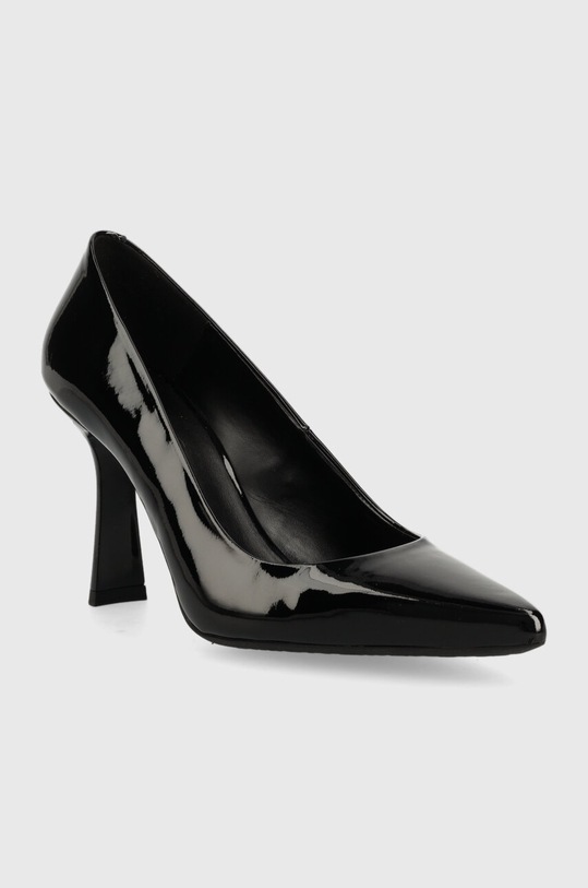 Kožené lodičky HUGO Alexis Pump 90-PT 50494664.001 černá AW23