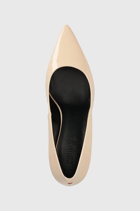 HUGO szpilki skórzane Rebecca Pump 70-P beżowy 50498084.110