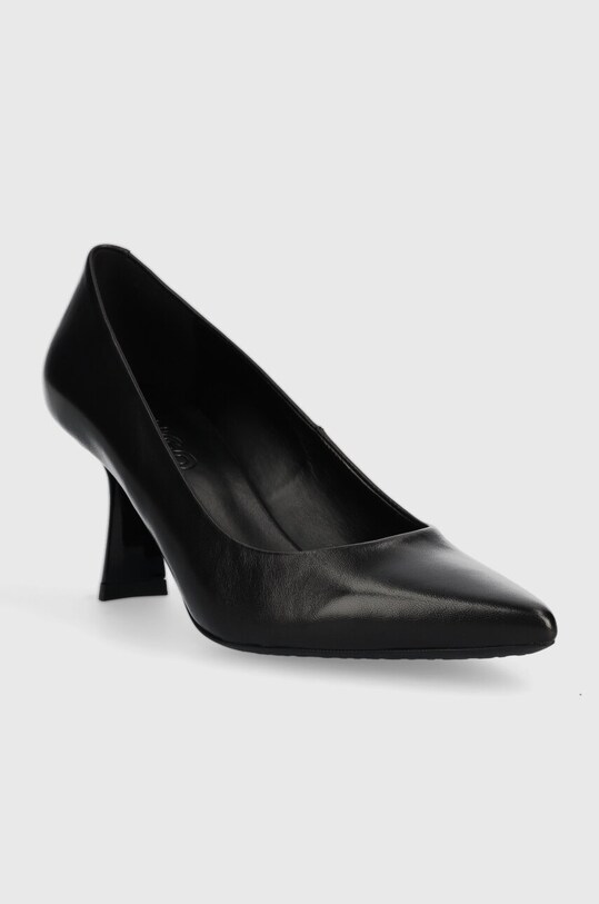 HUGO szpilki skórzane Alexis Pump 70-N_N 50499283.001 czarny AW23
