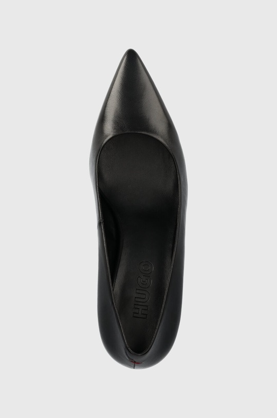 HUGO szpilki skórzane Alexis Pump 70-N_N czarny 50499283.001