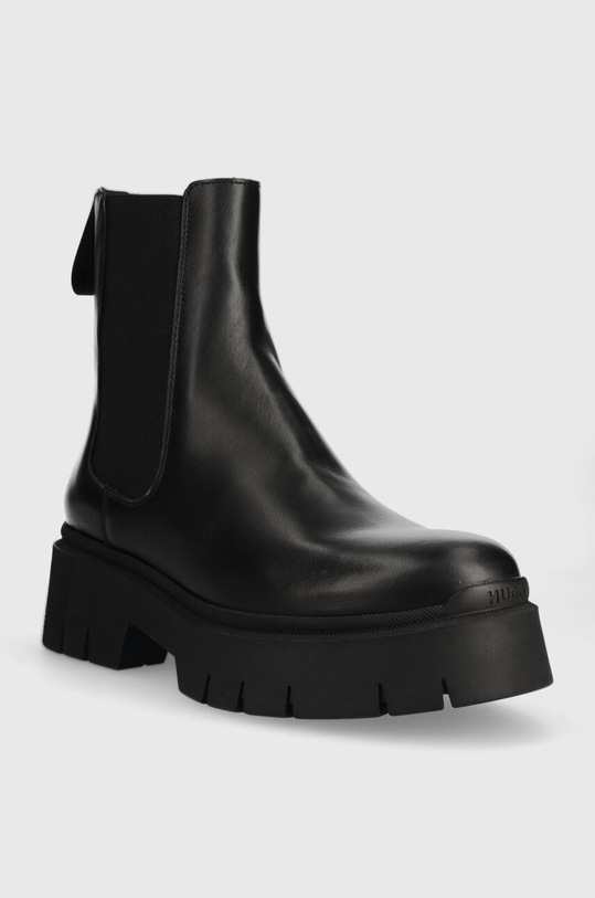 Шкіряні черевики HUGO Kris 50494677.001 чорний AW23