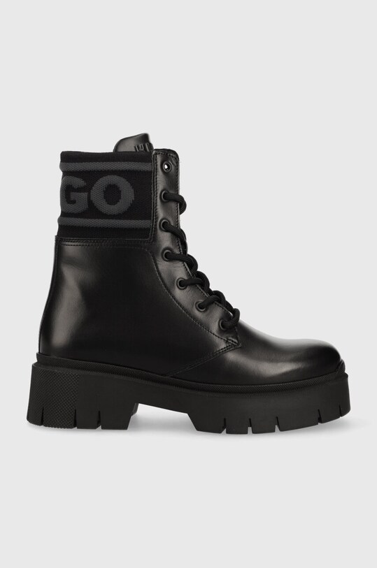 HUGO workery skórzane Kris tekstylny czarny 50494685.001