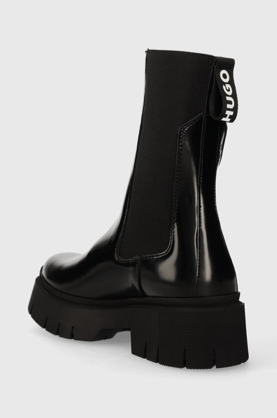 Obuwie HUGO sztyblety skórzane Kris 50498103.001 czarny