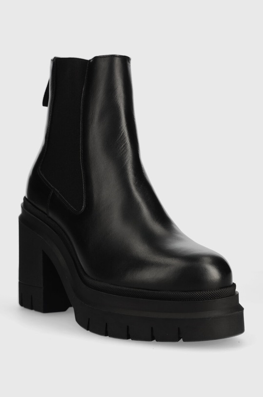 Кожени боти челси HUGO Kris 50498407.001 черен AW23