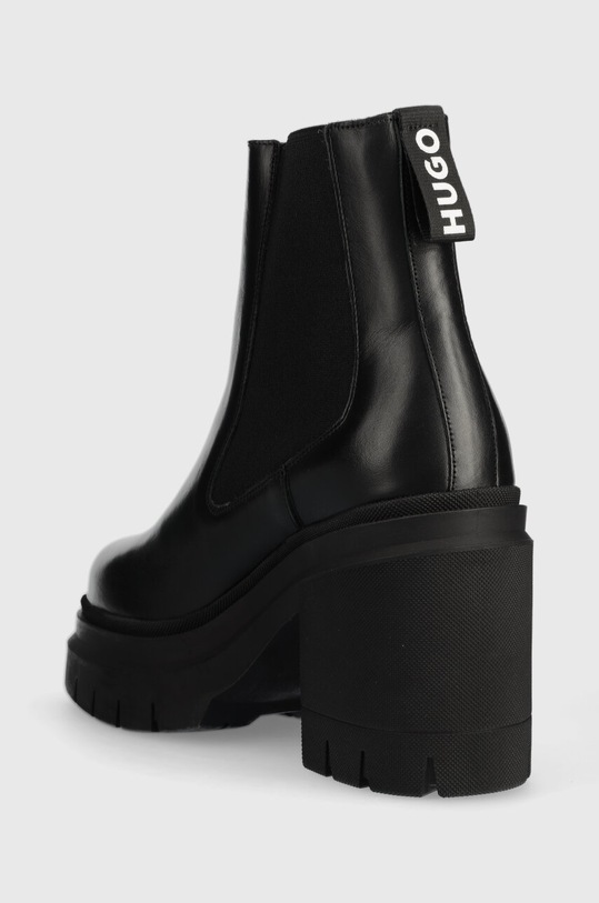 Обувки Кожени боти челси HUGO Kris 50498407.001 черен