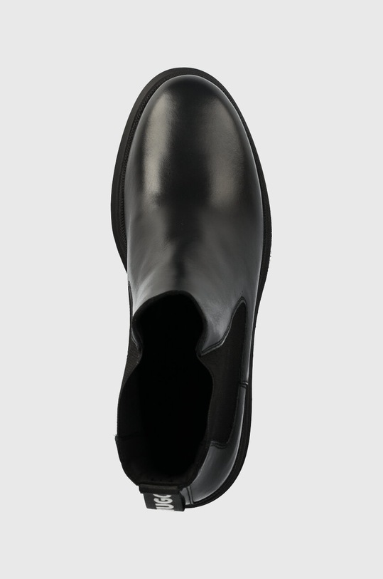 Кожени боти челси HUGO Kris черен 50498407.001