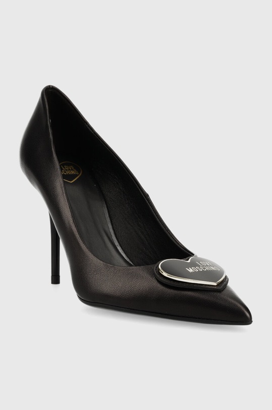 Love Moschino szpilki skórzane JA10139G1HIE0000 czarny AW23