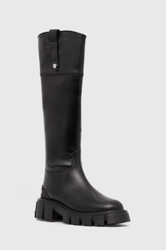 Love Moschino kozaki skórzane JA26015G1HIA0000 czarny AW23