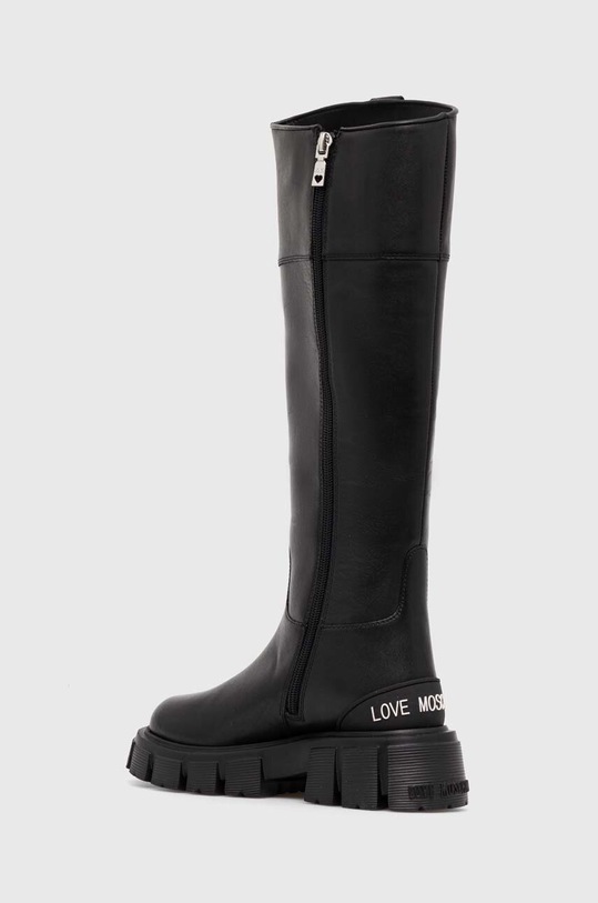 Obuwie Love Moschino kozaki skórzane JA26015G1HIA0000 czarny