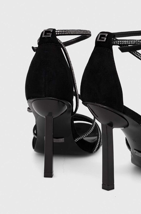 Obuwie Guess sandały zamszowe AXEN FL7AXE.SUE03.BLACK czarny