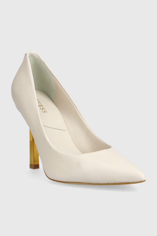 Guess Szpilki skórzane CIANCI FL7CNC.LEA08.CREAM beżowy AW23