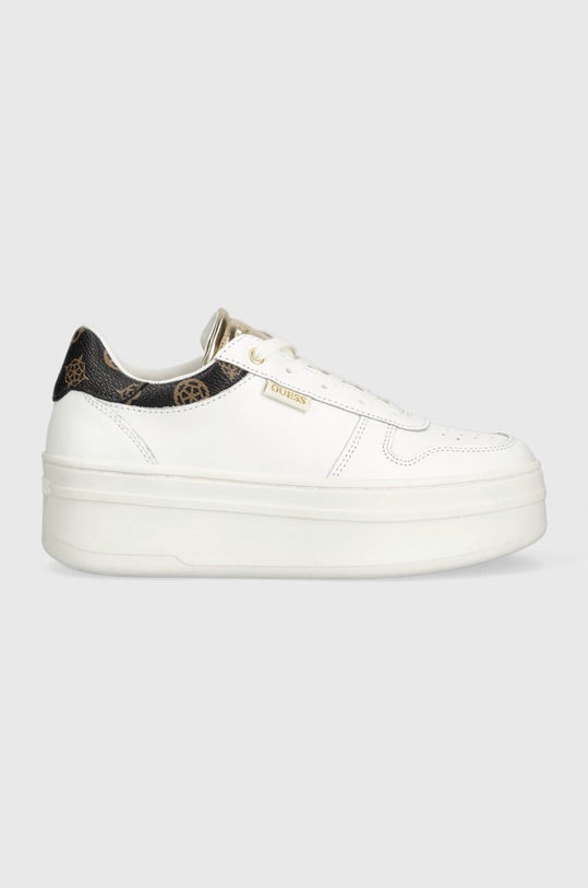 Guess sneakersy LIFET imitacja skóry licowej biały FL7LIF.LEA12.WHIBR