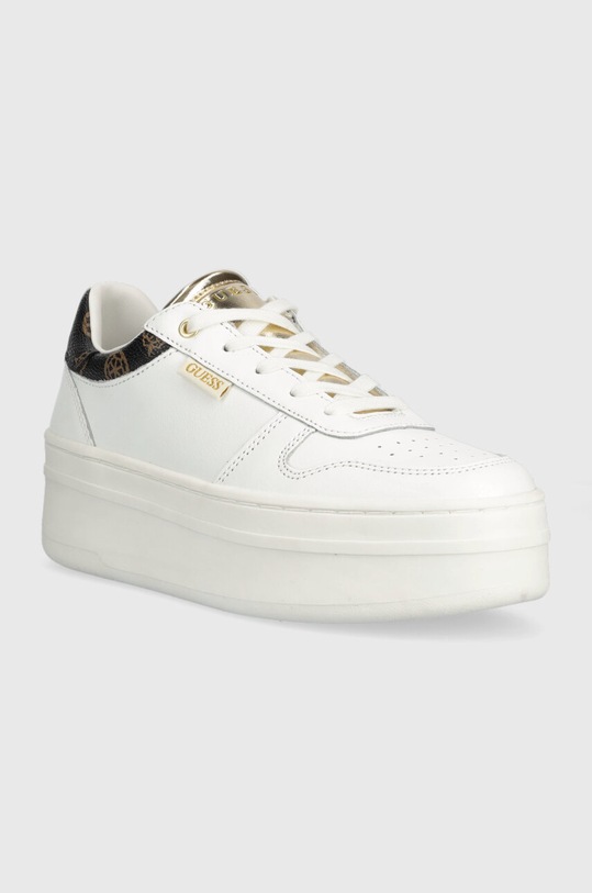 Guess sneakersy LIFET FL7LIF.LEA12.WHIBR biały AW23