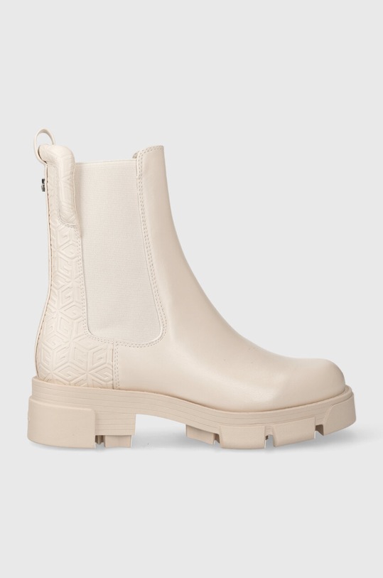 Topánky chelsea Guess MADLA3 textilný béžová FL7M3D.ELE10.CREAM