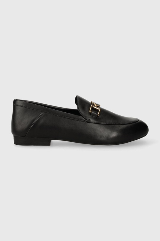 Guess mokasyny skórzane MARTYA FL7MTY.LEA14.BLACK czarny AW23