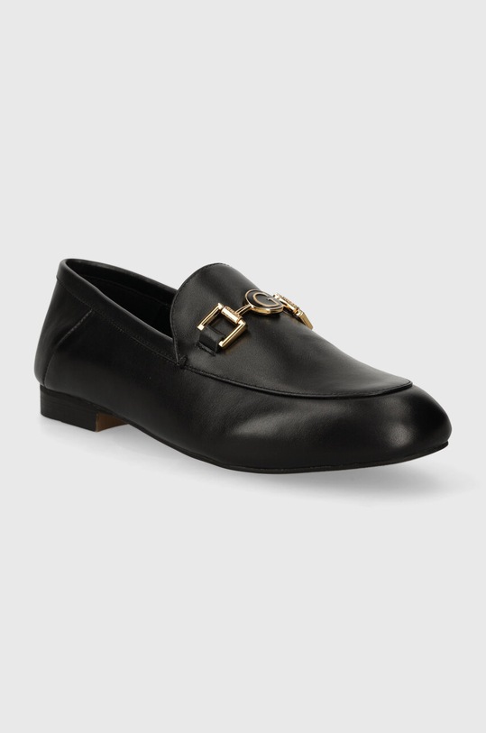 Obuwie Guess mokasyny skórzane MARTYA FL7MTY.LEA14.BLACK czarny