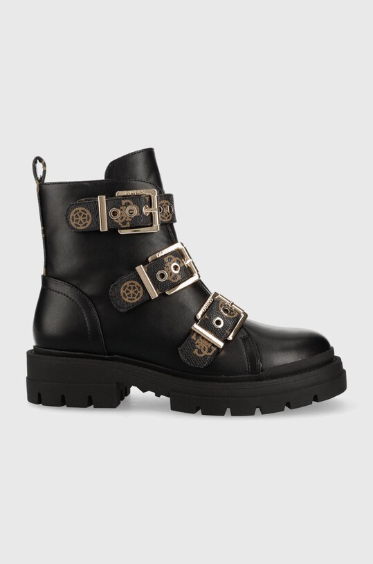 Guess botki OBIA2 imitacja skóry licowej czarny FL7O2B.LEA10.BLACK