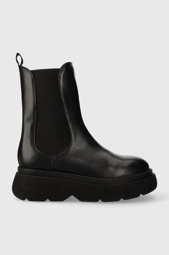 Weekend Max Mara stivaletti chelsea in pelle Calamai non isolato nero 2357960132600.BLACK