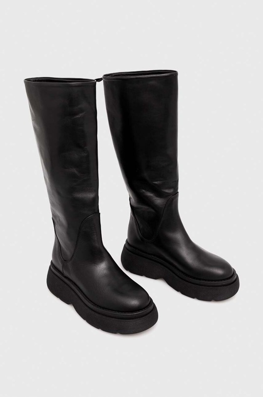Weekend Max Mara stivali in pelle Flou 2357960134600.BLACK nero AW23